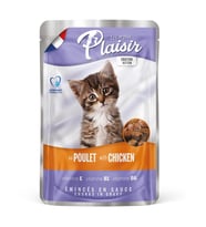 Plaisir Pouch 100Gr Tavuk Etli  22Adet Yavru Kedi Maması