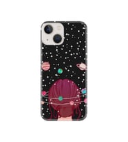 Apple Iphone 13 Kılıf Resimli Desenli Baskılı Silikon Kılıf Space Woman 1311
