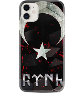 Apple iPhone 11 12 13 Mini Kılıf Desemli Silikon Göktürk 1394
