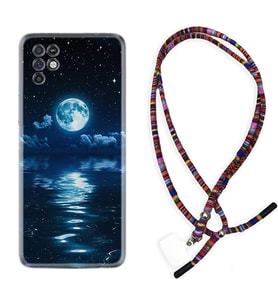INFINIX Note 11 Pro Note 10 Hot 9 Play Kılıf Boyun Asklı Rasta Silikon Night Moon 1133