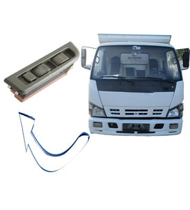 Isuzu Npr Sol Çiftli Cam Düğmesi Bej 24 Volt 2000--2007