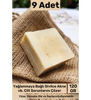 #sabun %100 Doğal Güzel Kokulu El Yüz Saç Cilt Vücut Orijinal Bitkisel Sarımsak Sabunu 120g - 9 Adet