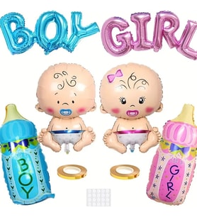 GIRL BOY BEBEK FOLYO CİNSİYET BELİRLRME BALON SET