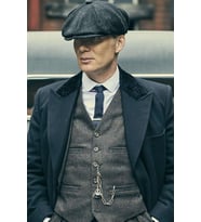 Balık Sırtı Koyu Gri Kışlık Kaşe Kumaş Peaky Blinders Erkek Şapka Kasket (Siyah)