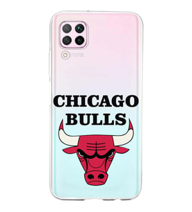 Huawei P40 Lite Uyumlu Kapak Chicago Bulls Tasarımlı Şeffaf Silikon Kılıf
