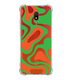 Xiaomi Redmi 8A Köşe Korumalı Antişok Kapak Renkli Desen Tasarımlı Şeffaf Silikon Kılıf