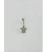 Kaplumbağa Detaylı Göbek Piercing - Pg0098