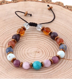 Doğal Taş Bileklik-Kehribar,Larimar,Hakiki Turkuaz,Mavi Topaz,Tanzanite,Yakut,Kunzite B630