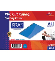 Kraf Cilt Kapağı A4 160 MİC. 100 LÜ Mavi 512G