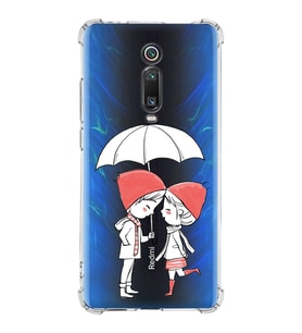 Xiaomi Redmi K20 Köşe Korumalı Antişok Kapak Aşk Tasarımlı Şeffaf Silikon Kılıf