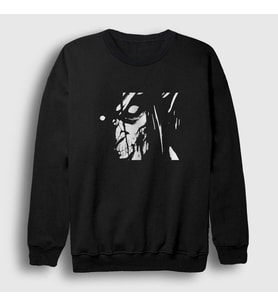 Presmono Unisex Siyah Rage Anime Attack On Titan Sweatshirt 124710tt