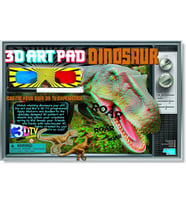 3D Art Pad Dınosaur / 3D Dinozor Gözlüklü Kitap Poster Boyama