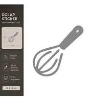 Karıştırıcı Mat Gri Dekoratif Folyo Sticker 14x14 cm