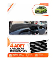 CHEVROLET SPARK (2009-2015) Uyumlu Ön Torpido Koruma Kılıfı Halısı - Siyah