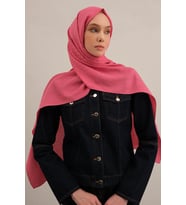 Link Desen Bambu Cotton Şal 2 (Pembe)