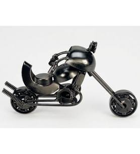 Kişiye Özel İsimli Metal Motosiklet Biblo – El Yapımı Chopper Motor Maketi Hediye
