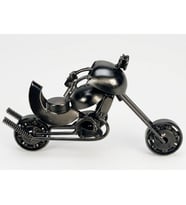 Kişiye Özel İsimli Metal Motosiklet Biblo – El Yapımı Chopper Motor Maketi Hediye