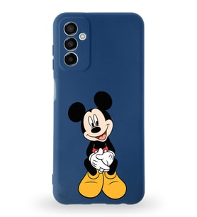 Samsung Galaxy A04s Uyumlu Lansman Kılıf Altı Kapalı İçi Kadife  Mickey Mouse-A Tasarımlı  Kapak (Şeffaf)