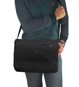 Bagorama PING Unisex 15 inch Laptop, Çapraz ve Omuz Postacı Çantası (Siyah)