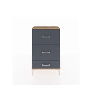 Arges Komodin 3 Çekmeceli 60x30x96 Çam-Antrasit