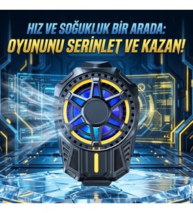 Telefon Soğutucu- Aşırı Isınma Önleyici Taşınabilir Güçlü Fan, Tüm Modellere Uygun Kıskaçlı Tasarım