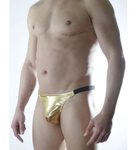 Mulvxbrf Brf02 Erkek Gold Lame Brazillian Slip İç Çamaşırı (Mulvix)