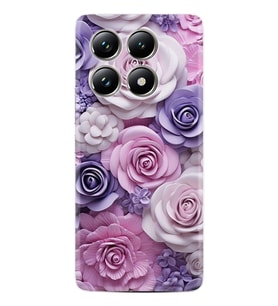 Xiaomi Redmi Note 14 Pro Plus Kılıf Boutique Baskılı Resimli Mor Güller Pcode -029