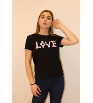 Rich Kadın Bisiklet Yaka T-shirt %100 Pamuk Tişört
