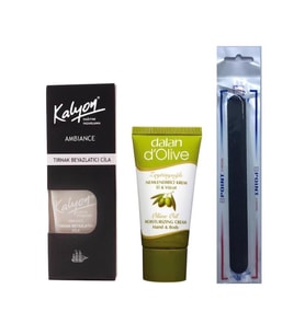Kalyon Tırnak Beyazlatıcı Cila + Dalan Krem 20 Ml + Tırnak Törpüsü