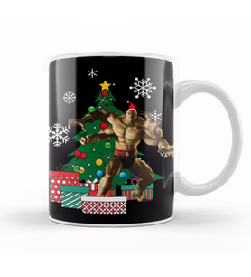 Goro Around The Christmas Tree Mortal Kombat Kupa Bardak Porselen