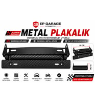 KARBON KAPLAMA METAL ÜNİVERSAL PLAKALIK MOTORSİKLET VE OTOMOBİL UYUMLU