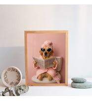 Ezgoola Özel Kedi Köpek Tablosu / Spa Kedi & Köpek Tablosu / Kişiye Özel Poster / Kedi & Köpek Hediye / Portre /  Özel Tablo /  Hediye / Poster (Siyah)