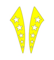 Cg F.Sarı Yıldızlı Çamurluk Yan Sticker