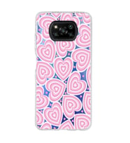 Poco X3 Pro Uyumlu Kalp Desenli Şeffaf Telefon Kılıfı