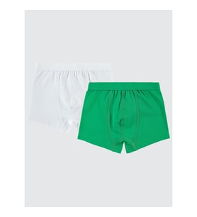 Civil Boys Erkek Çocuk 2'li Boxer Set 2-10 Yaş Yeşil-Beyaz