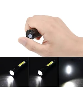 MİNİ ÇOK GÜÇLÜ ŞARJLI EL FENERİ (XPE-COB LED ) WATTON WT-030 (Siyah)