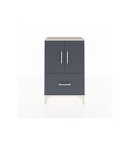 Arges Komodin 2 Raflı Tek Çekmeceli 2 Kapaklı 60x30x96 Aytaşı-Antrasit