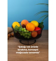 Nazlı Siyah Metal Meyvelik ve Sebzelik Çok Amaçlı Düzenleyici