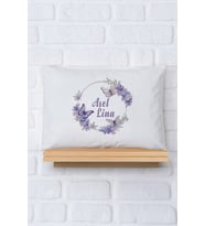 Pia Baby Premium %100 Pamuk İsme Özel Kız Bebek Yastık Kılıfı 35*45 cm 5020-12