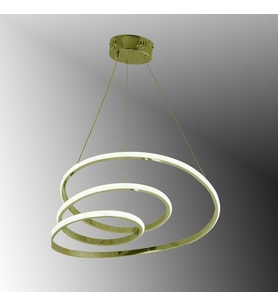 TT301-SR TT Aydınlatma Yay Modeli Sarı Kaplama Led Avize (Günışığı)