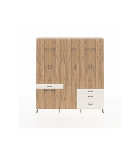 Arges Dolap 11 Raflı 4 Çekmeceli 2 Askılı 220x30x243 Aytaşı-Çam/Aytaşı