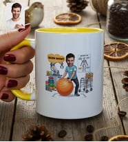 Kişiye Özel Karikatürlü Erkek Fizyoterapist Kupa Bardak Tıp Bayramı Hediyesi