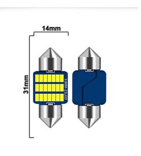 Sofit Led Canbus 31mm Iç Aydınlatma Plaka Lamba T10 21 Led 2 Adet (Beyaz)