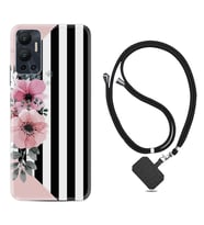 Infınix Hot 12 Kılıf Resimli Boyun Askılı İpli Desenli Silikon Flowers 4 1390