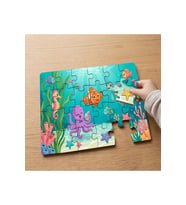 Sevimli Deniz Altı Canlıları Tasarımlı 24 Parça Ahşap Çocuk Puzzle