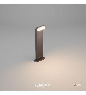 FoneLight Naja 50 cm LED Bahçe Bollard Aydınlatma Direği Antrasit Alüminyum IP65 Peyzaj Yürüyüş Yolu Aydınlatması 9W 3000K