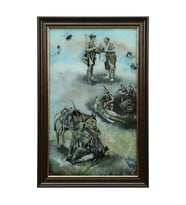 e38 EL İŞÇİLİĞİ  CAM BOYAMA TABLO 37x57 CM - 6329