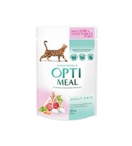 OptiMeal Kuzu Etli Ve Sebzeli Yetişkin Kedi Konservesi 85 gr