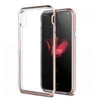 VRS Design iPhone X ile Uyumlu Crystal Bumper Kılıf Rose Gold
