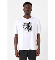 Cowboy Bebop Vintage Ein and Ed Beyaz Erkek Oversize Tshirt
